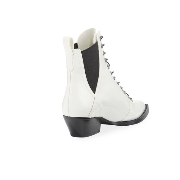 EUC Coach Spazzolato Leather Lace-Up Booties Size 10 - Picture 2 of 3